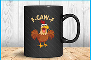 F Caw F Funny Chicken Rooster SVG, a Graphic by Creativeusart (Thumbnail 2 of 4)