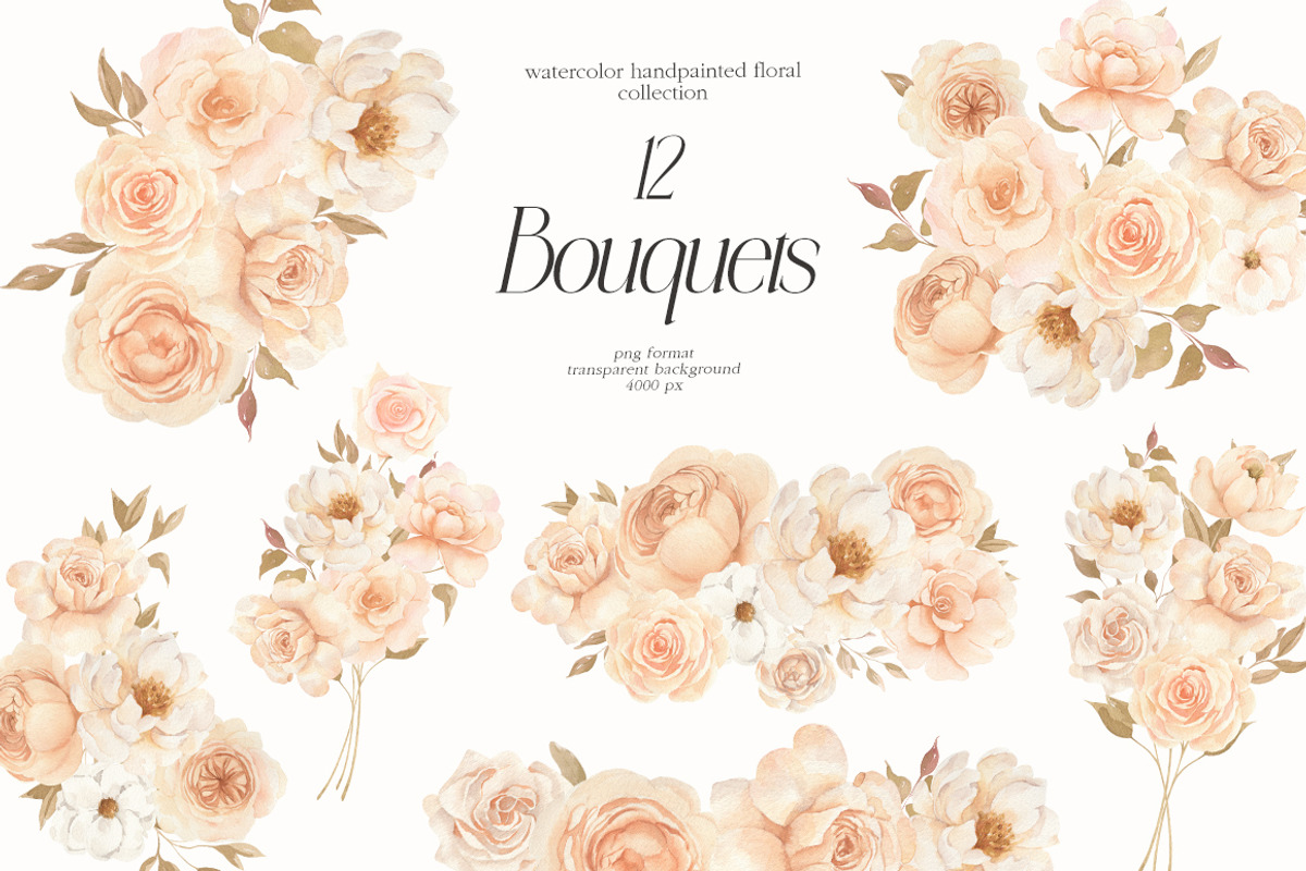 Gentle Blooming Watercolor Flowers, a Decorative Illustration by ViktoriyaD (Photo 3 of 10)