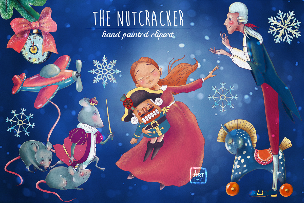 Nutcracker hand painted clipart, a Person Illustration by ArtPavo (Photo 1 of 3)