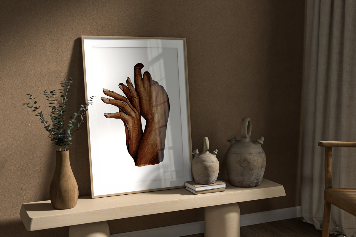 Watercolor Holding Hands Print, an Illustration by EkaterinaViArt (Photo 5 of 5)