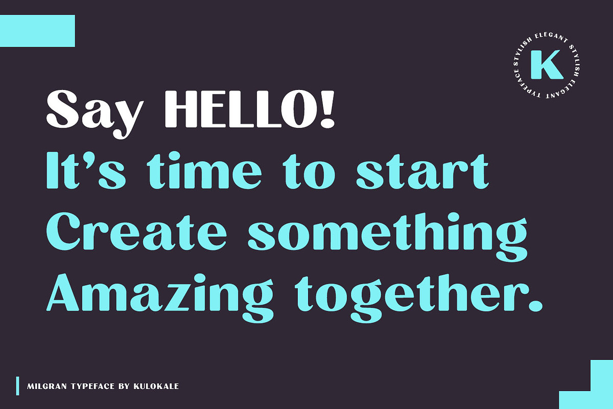 Milgran Sans Font Family preview 2