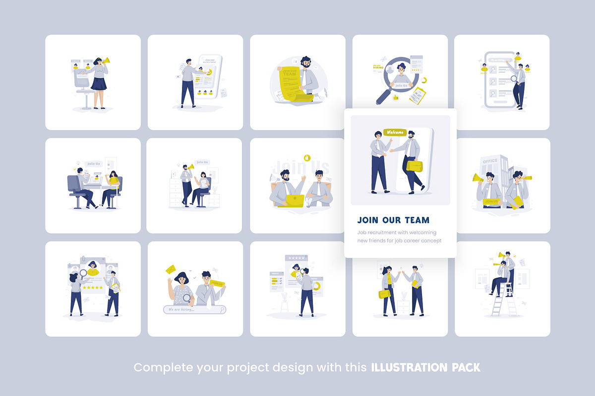 15 Job Recruitment Illustrations, a Work Illustration by Ilusiku Studio (Photo 5 of 5)