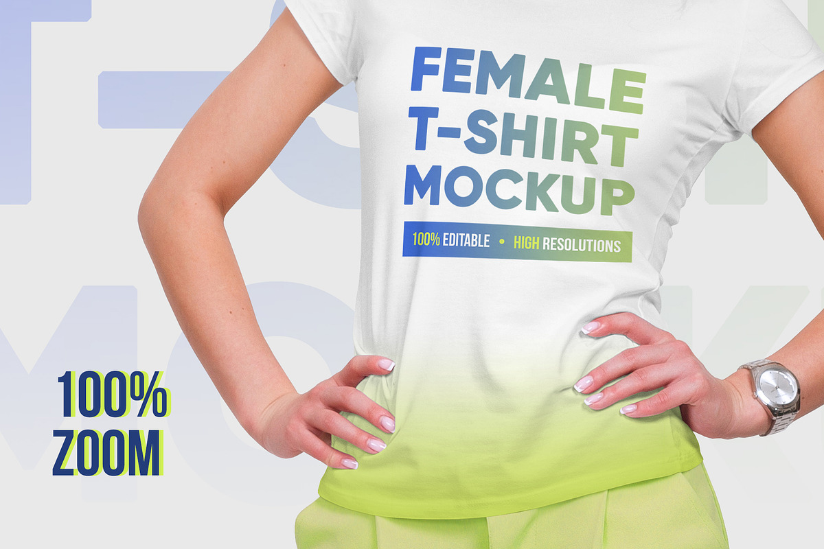 Female T-Shirt Mockups Vol 4 Part 2, a Shirt Mockup by Hi, Mock-Up! (Photo 3 of 10)