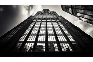 design black and white building ai, an Architecture Photo by pikepicture