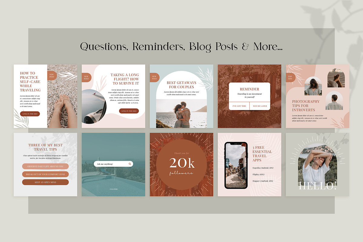 Instagram Template Bundle in CANVA, a Social Media Template by RWstudio (Photo 4 of 8)