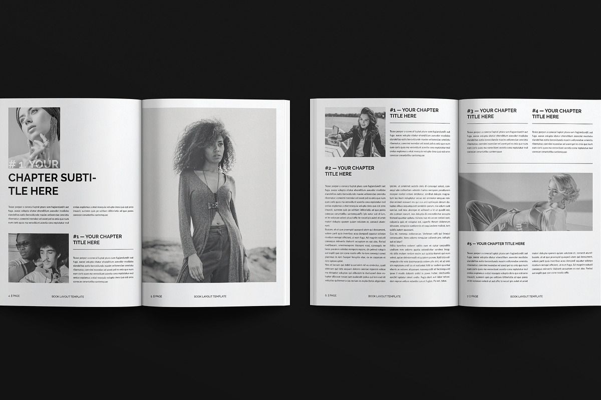 Book Layout Template, a Magazine Template by E-Type (Photo 3 of 7)