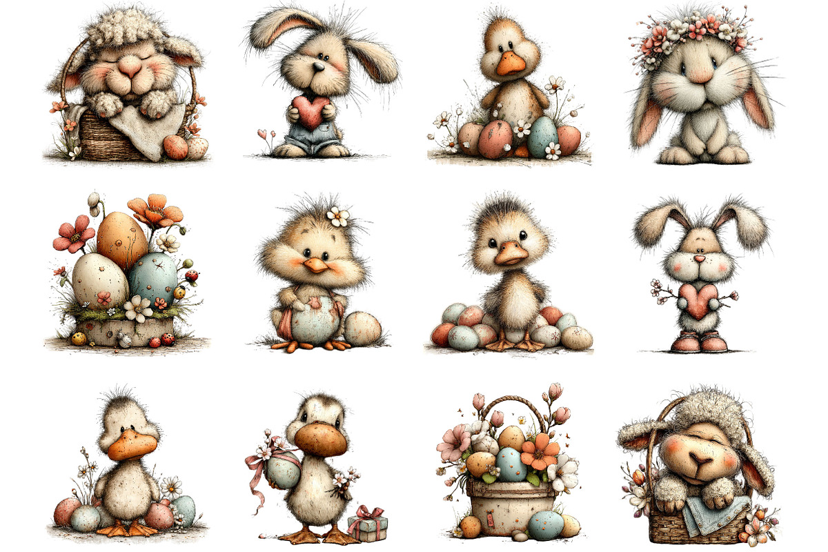 Spring Easter Watercolor Bundle, an Illustration by Designking (Photo 2 of 5)