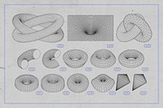 3D Wireframe Shapes | set 5, an Object Graphic by MaximGertsen (Thumbnail 3 of 7)