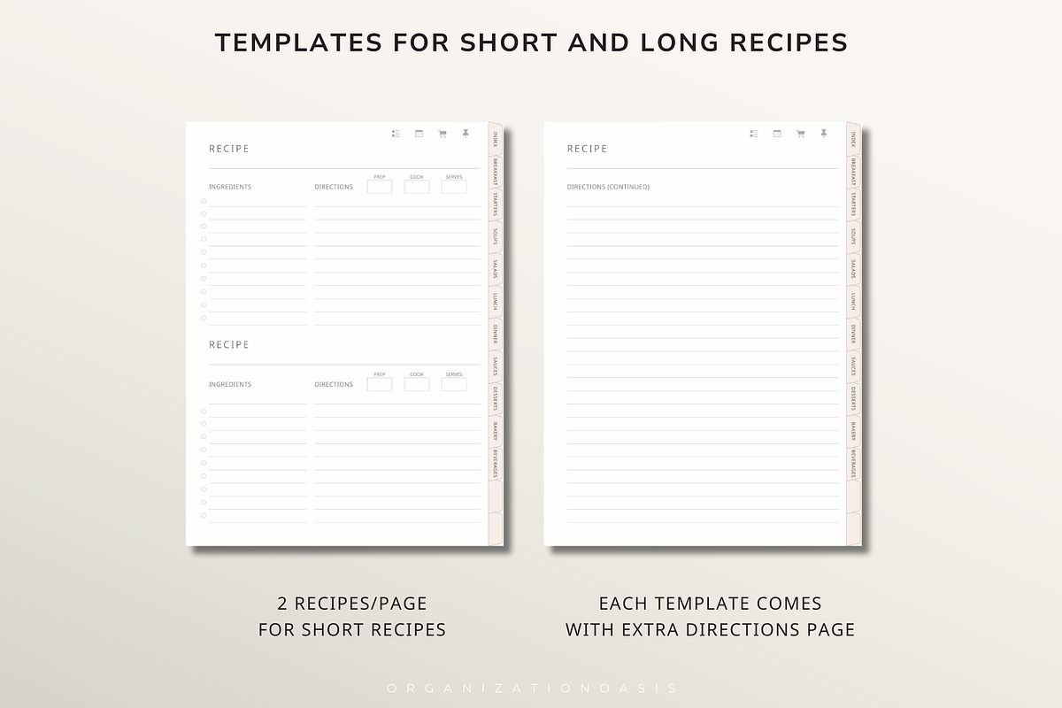 Digital Recipe Book for GoodNotes, a Templates & Theme by OrganizationOasisRo (Photo 5 of 10)