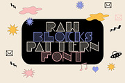 Classy Retro Font-Raw Blocks Pattern, a Font by CreativeFolks (Thumbnail 1 of 8)