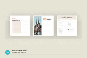 Productivity Planner Instagram Canva