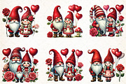 Valentine Gnome Couple Clipart, an Illustration by DreamCafeArt (Thumbnail 2 of 4)