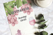 Watercolor Wine and Cheese set, a Food Illustration by KathrineWatercolor (Thumbnail 6 of 6)