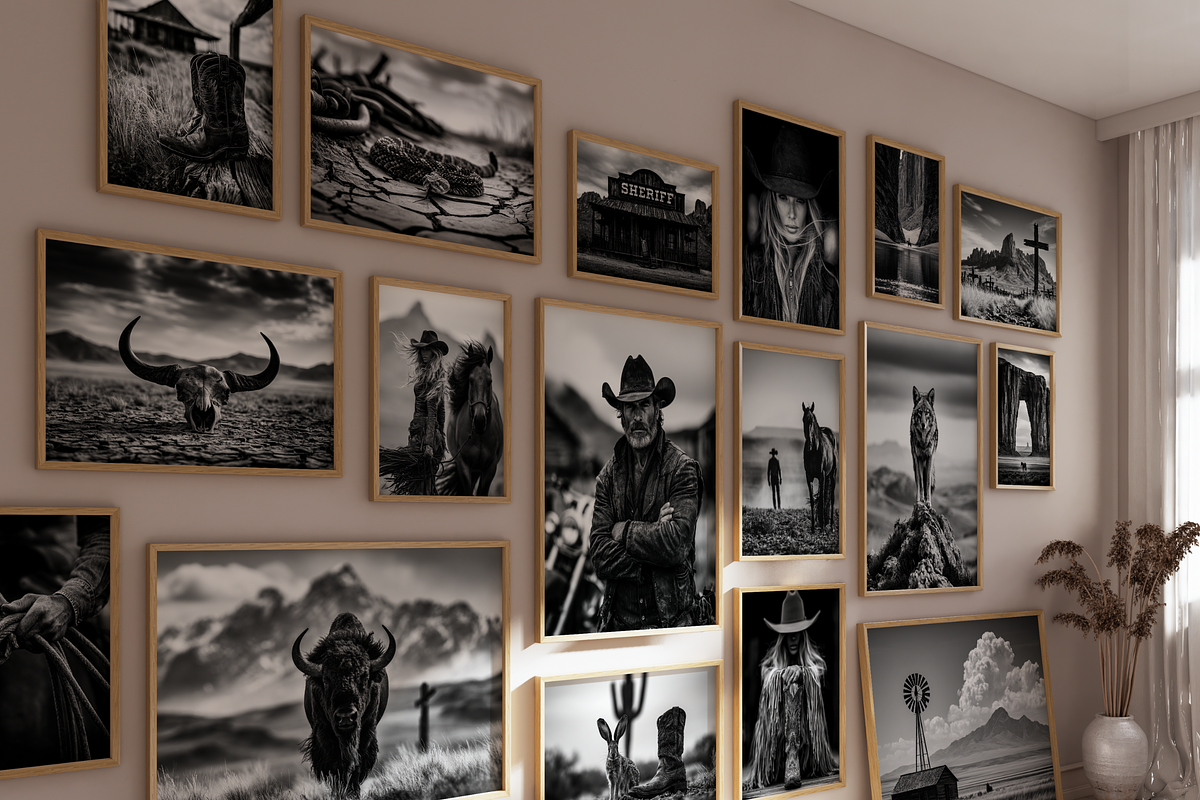 High Noon Wall Art Collection, a Decorative Illustration by PrintablesByFranklyn (Photo 1 of 8)