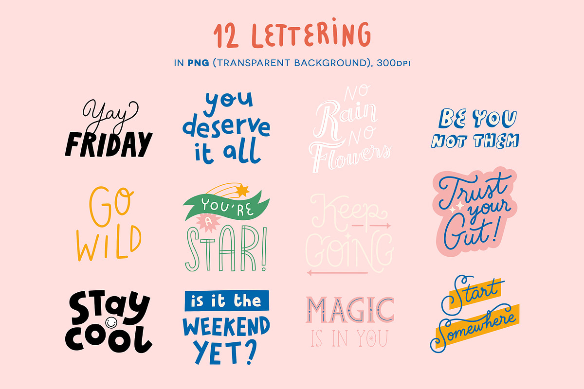 Positive Quotes Pack - Vector, a Background Graphic by Carole Chevalier (Photo 9 of 10)