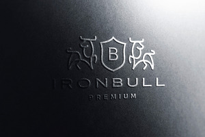 Logo Mockup Luxury Black Paper