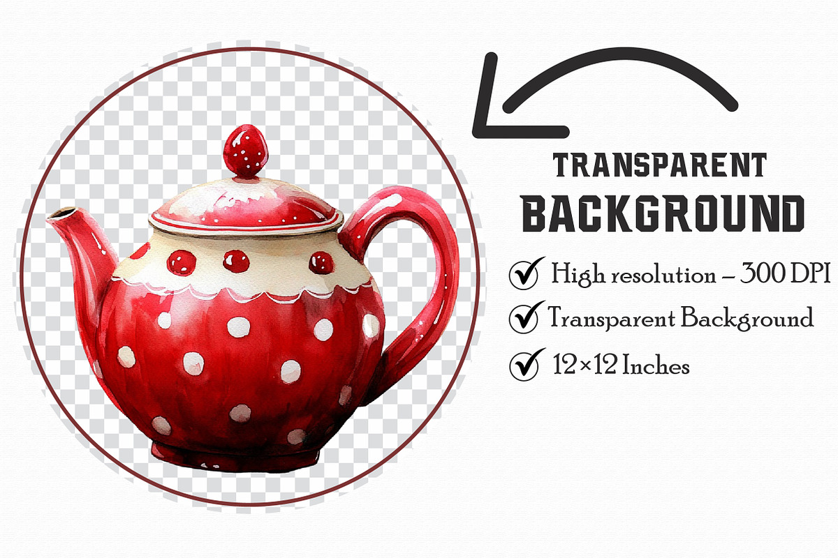 Watercolor Teapot and Teacup Clipart, an Illustration by Libby Wishes (Photo 2 of 7)