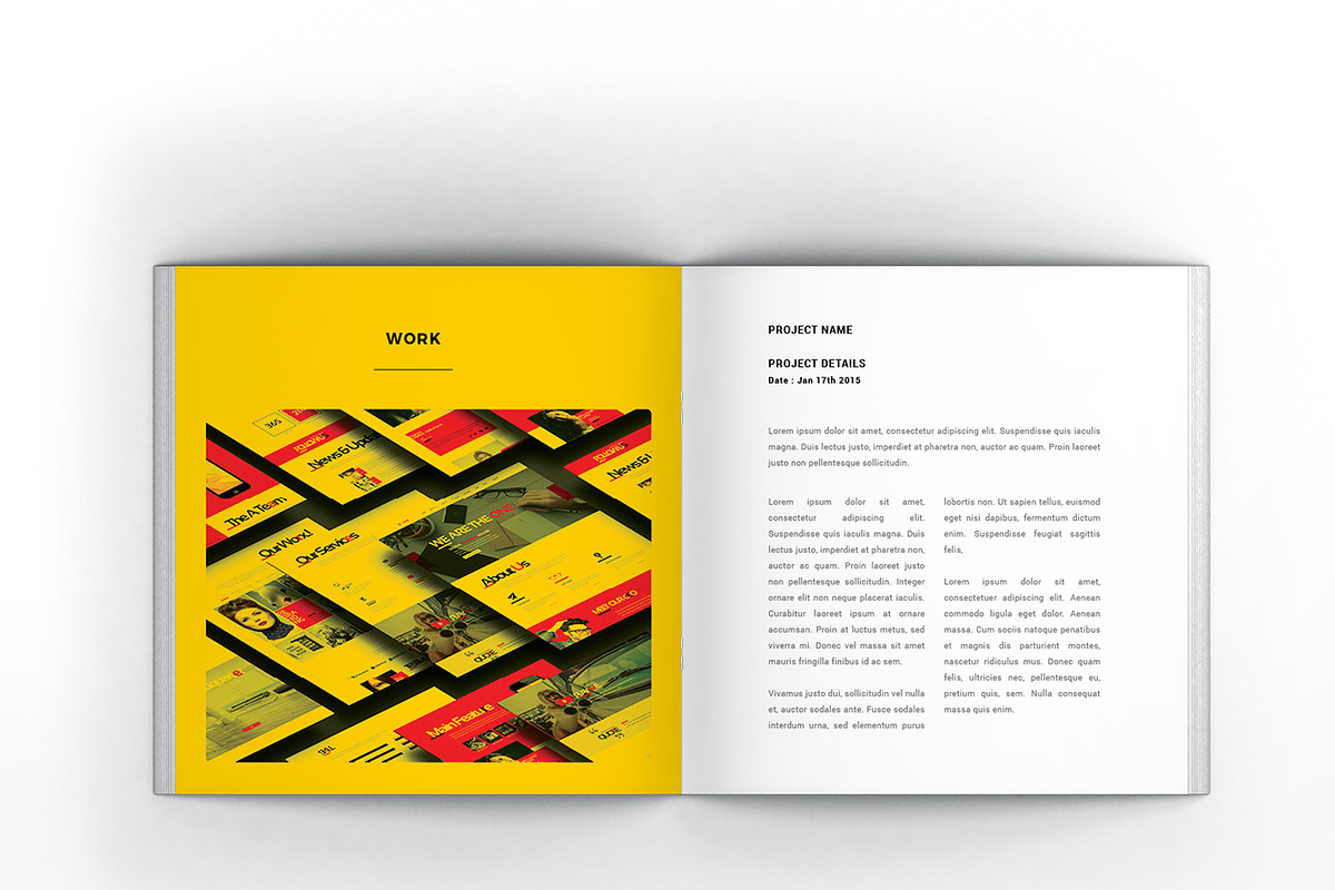 Portfolio Square Brochure, a Brochure Template by Incools Stokie (Photo 9 of 12)