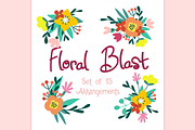 Floral Blast, a Decorative Illustration by Anna Krestiannykova (Thumbnail 1 of 5)