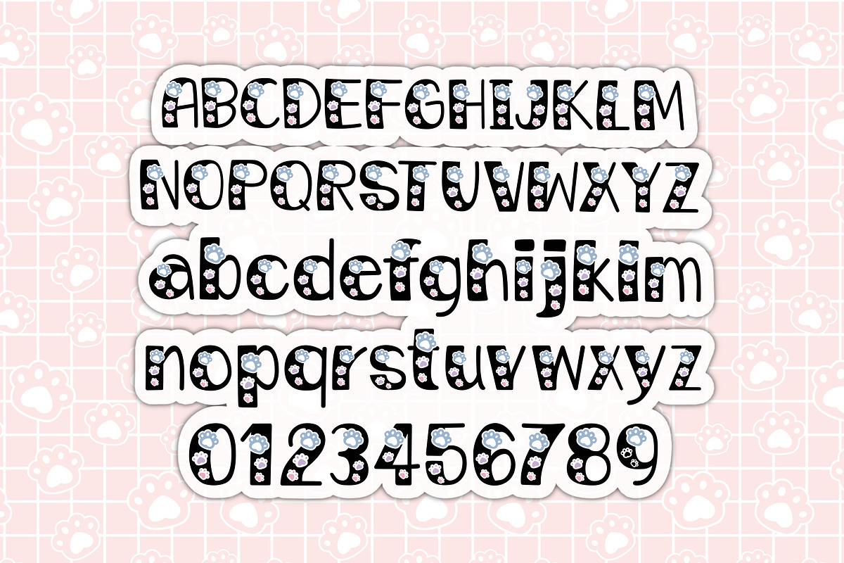 Paws Nani Colors OTF PNG SVG, a Symbol Font by DREAMs Soul G. (Photo 2 of 5)