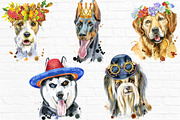 10 watercolor dog portraits 7, an Animal Illustration by Watercolor fantasy (Thumbnail 5 of 5)
