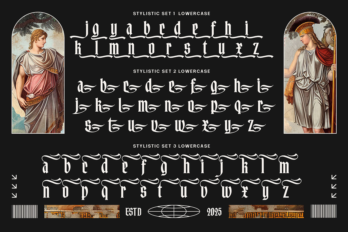 Zentras Typeface, a Blackletter Font by alit design (Photo 15 of 17)