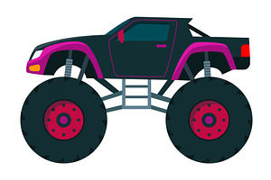 Monster truck. Bright colorful, a Transportation Illustration by Things for designers