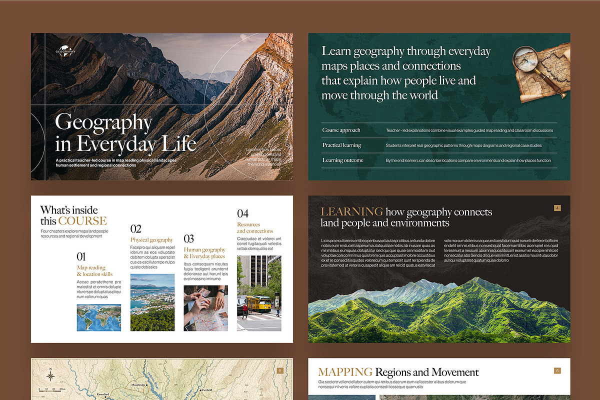 Geography Class Education Present, a Presentation Template by BrandPacks