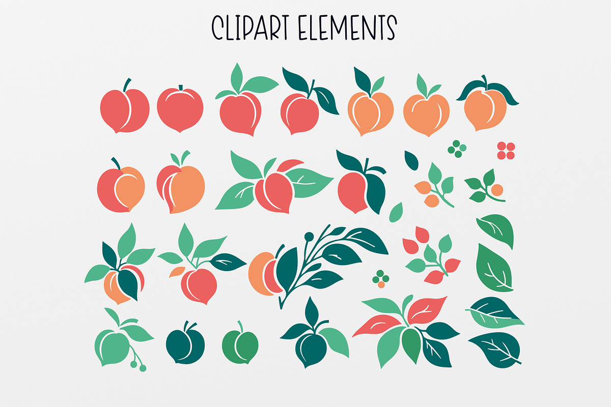 Juicy Peach Pattern, a Pattern Graphic by Kseniia_designer's shop (Photo 2 of 6)