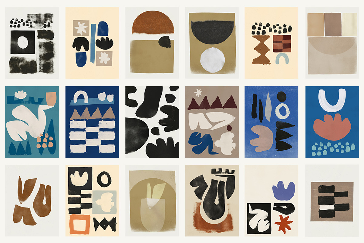 Hand Painted Modern Posters Patterns, a Wallpaper Graphic by TanyaSchuka (Photo 23 of 24)