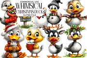 Whimsical Christmas Duck Clipart, an Illustration by Daily.Designs (Thumbnail 1 of 5)
