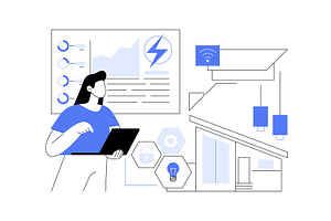 Smart Home Energy Monitoring, a Technology Illustration by Visual Generation