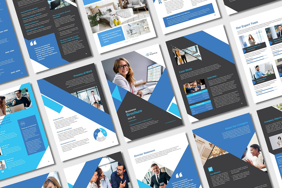 Company Profile Brochure Canva, a Brochure Template by TheBrightGrap (Photo 8 of 10)
