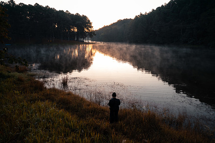 Beatiful high angle view nature lake and forest in the morning,P, a Nature Photo by Art Rachen
