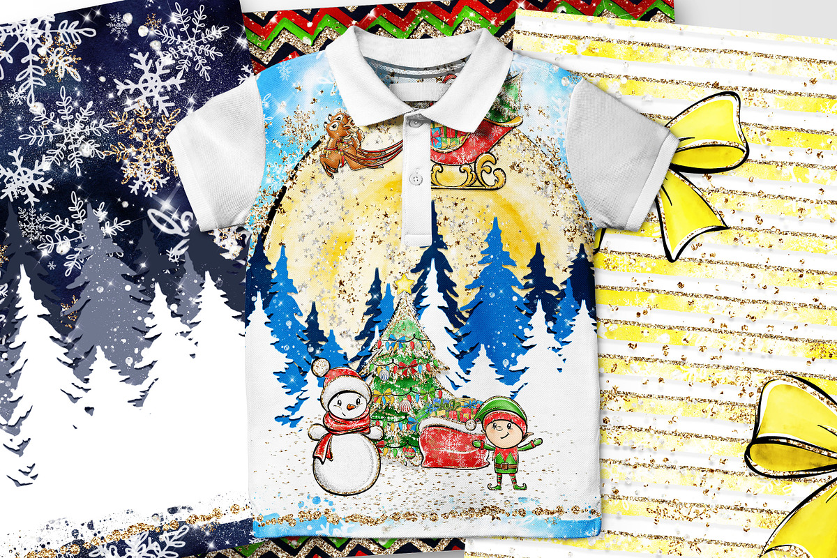 Ho-Ho-Ho christmas seamless patterns, a Pattern Graphic by JuliaStarArt-FantasyHome (Photo 11 of 12)