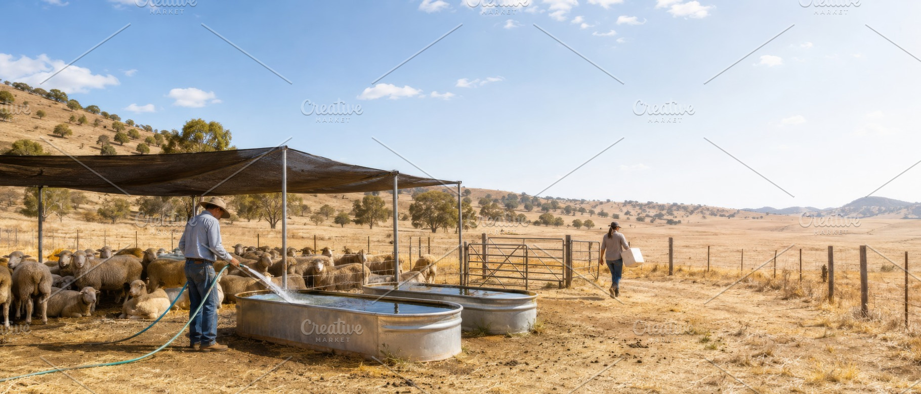 Summer livestock heat feed preparati, a Photo by Dvoevnore photos