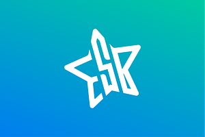 ESP Letter Logo – Star Shaped Design