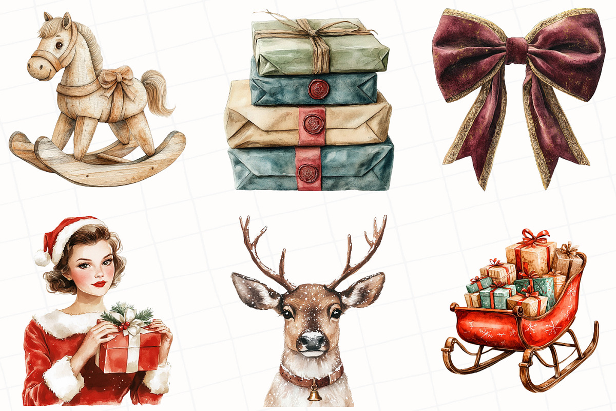 Classic Christmas Clipart, an Illustration by OK Design (Photo 3 of 5)