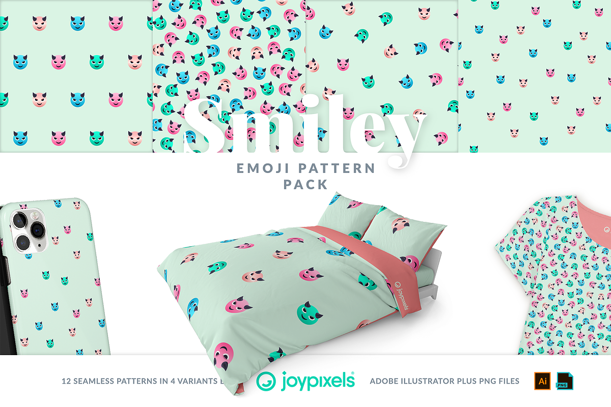 Smiley Emoji Patterns by JoyPixels®, a Pattern Graphic by joypixels (Photo 3 of 13)