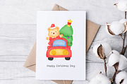 Cute Christmas Bear Clipart PNG Set, an Animal Illustration by Nattapohncha (Thumbnail 3 of 3)