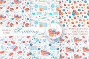 Knitting watercolor set. Crochet., an Illustration by SabinaWatercolorArt (Thumbnail 4 of 16)