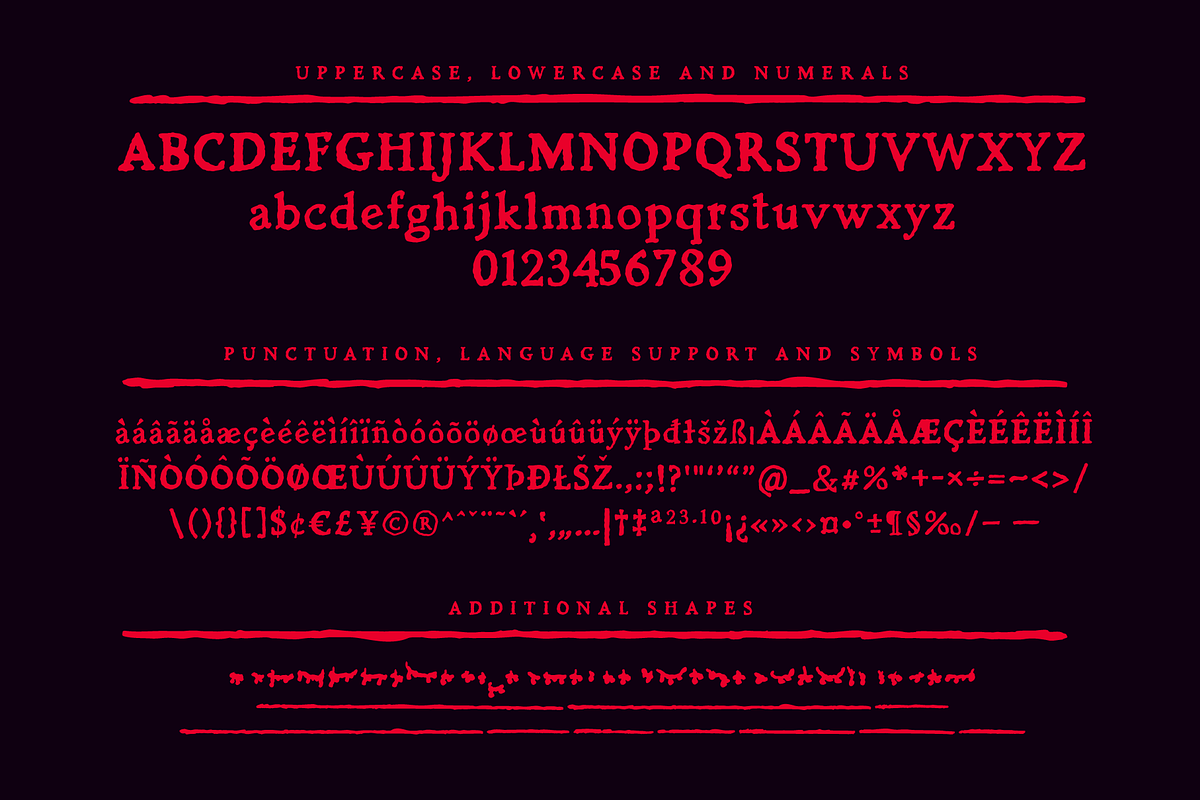 Casket - A Spine-Chilling Serif Font, a Serif Font by Wingsart Studio (Photo 3 of 15)