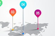 World Map With Infographic Pointer, a Background Graphic by Black White Mouse Design (Thumbnail 3 of 3)