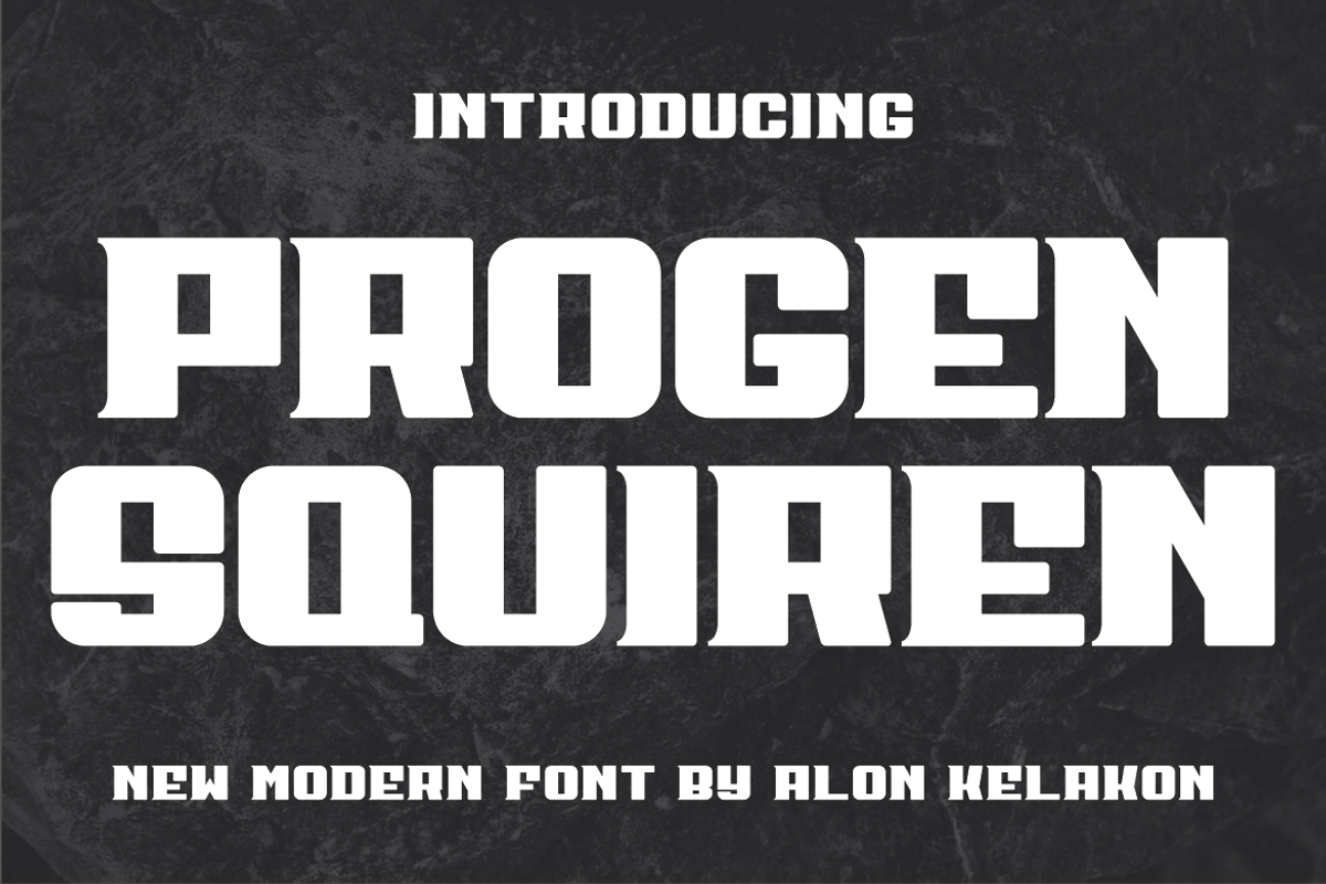 Progen Squiren, a Serif Font by alon kelakon (Photo 1 of 5)