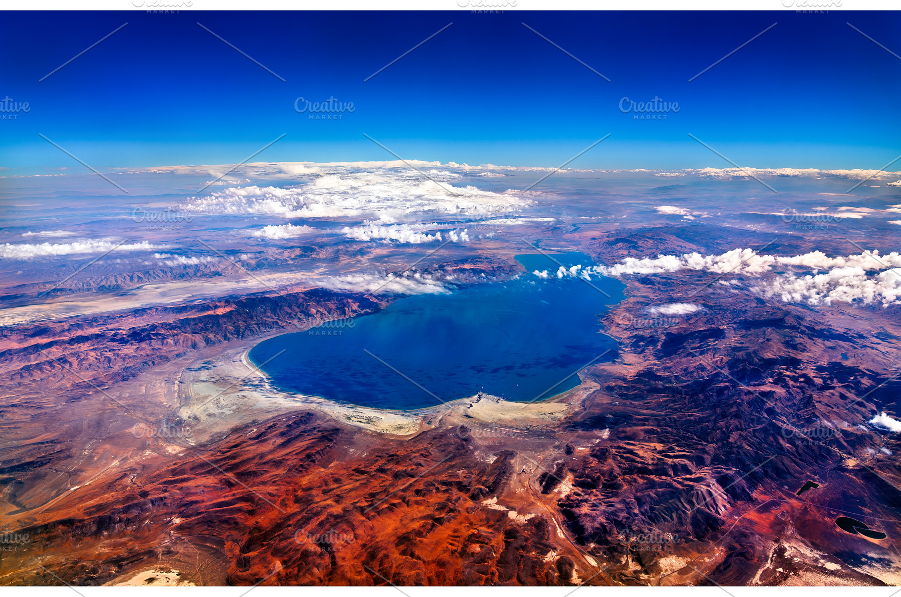 Aerial view of Pyramid Lake in, a Nature Photo by Leonid Andronov