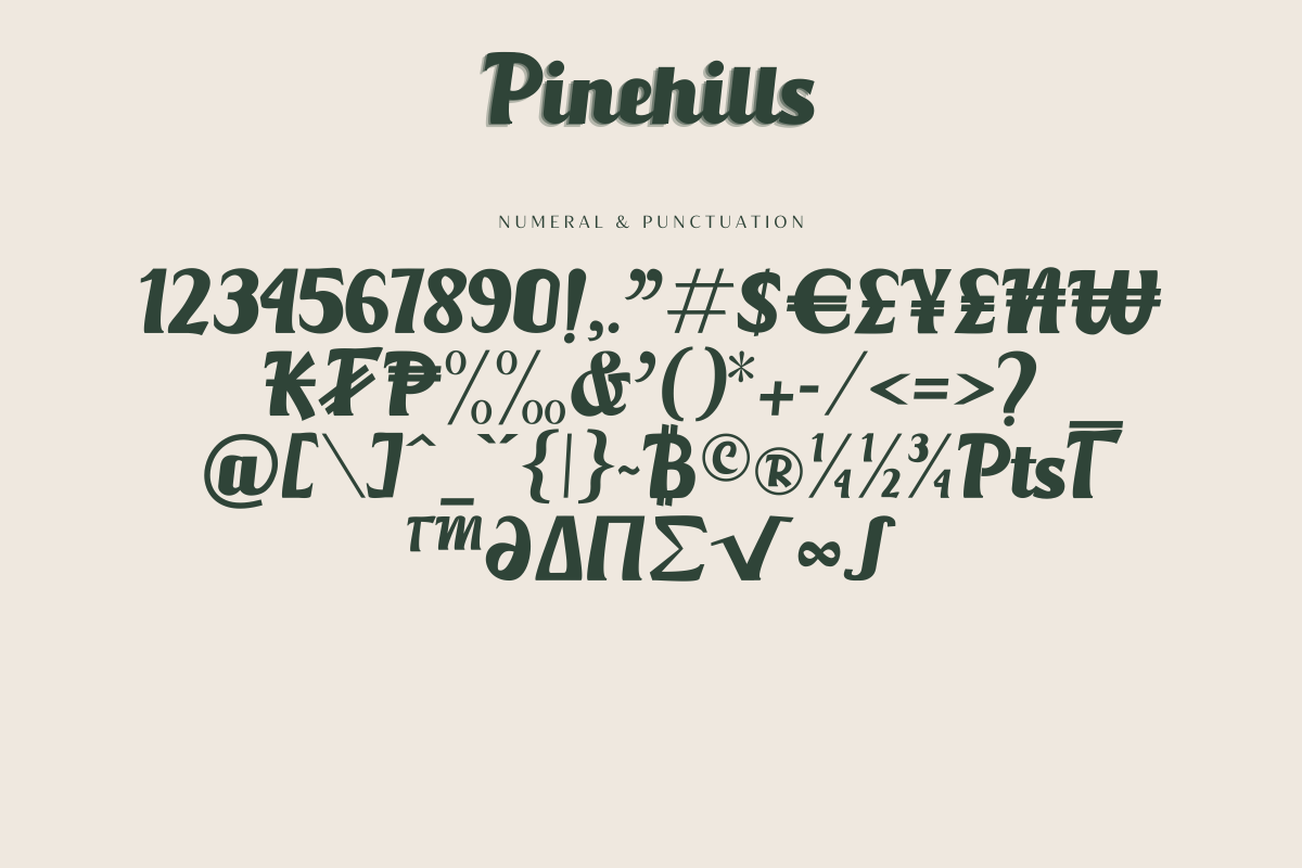 Pinehills – An Classical Script Font, a Script Font by Fikryal Studio (Photo 19 of 20)