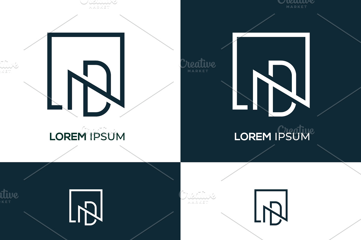 Monogram icon logo ND or DN, a Branding & Logo Template by idesign_4u