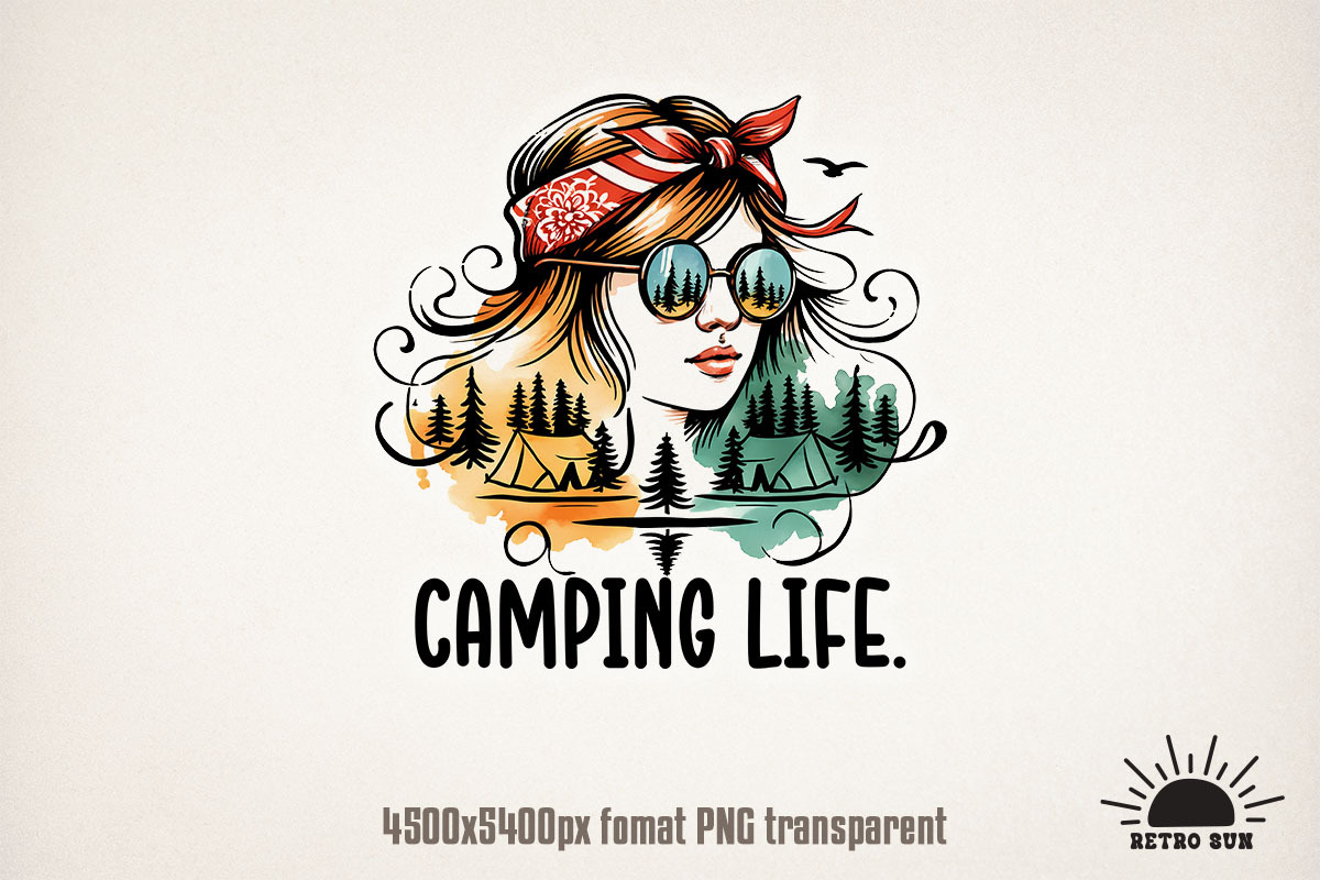Camping Sublimation Bundle Hiking, an Object Graphic by GlitterCraft (Photo 19 of 21)