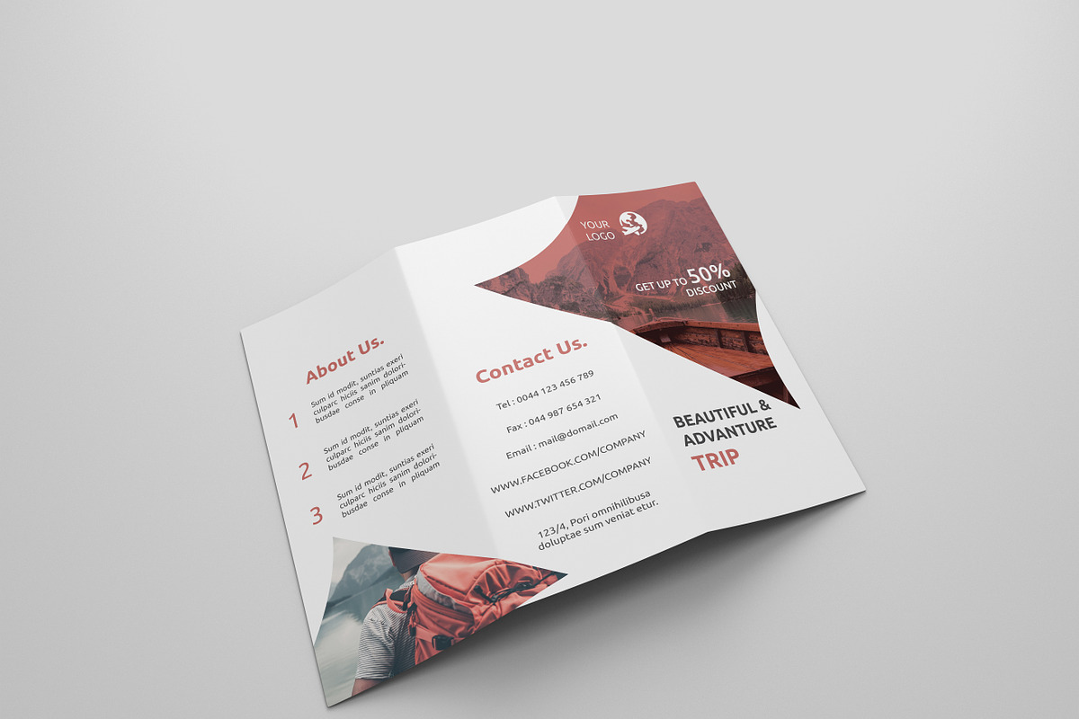 Travel Tri-fold Brochures, a Brochure Template by UNIK Agency (Photo 2 of 13)