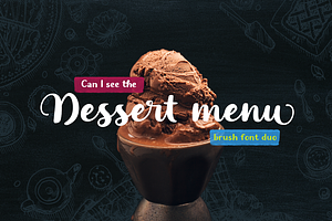 Dessert Menu Brush Font Duo